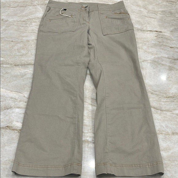 NEW ExOfficio Boot Cut Khaki Chino Pants Multi-Pocket Travel Style Size 8 - Picture 1 of 11